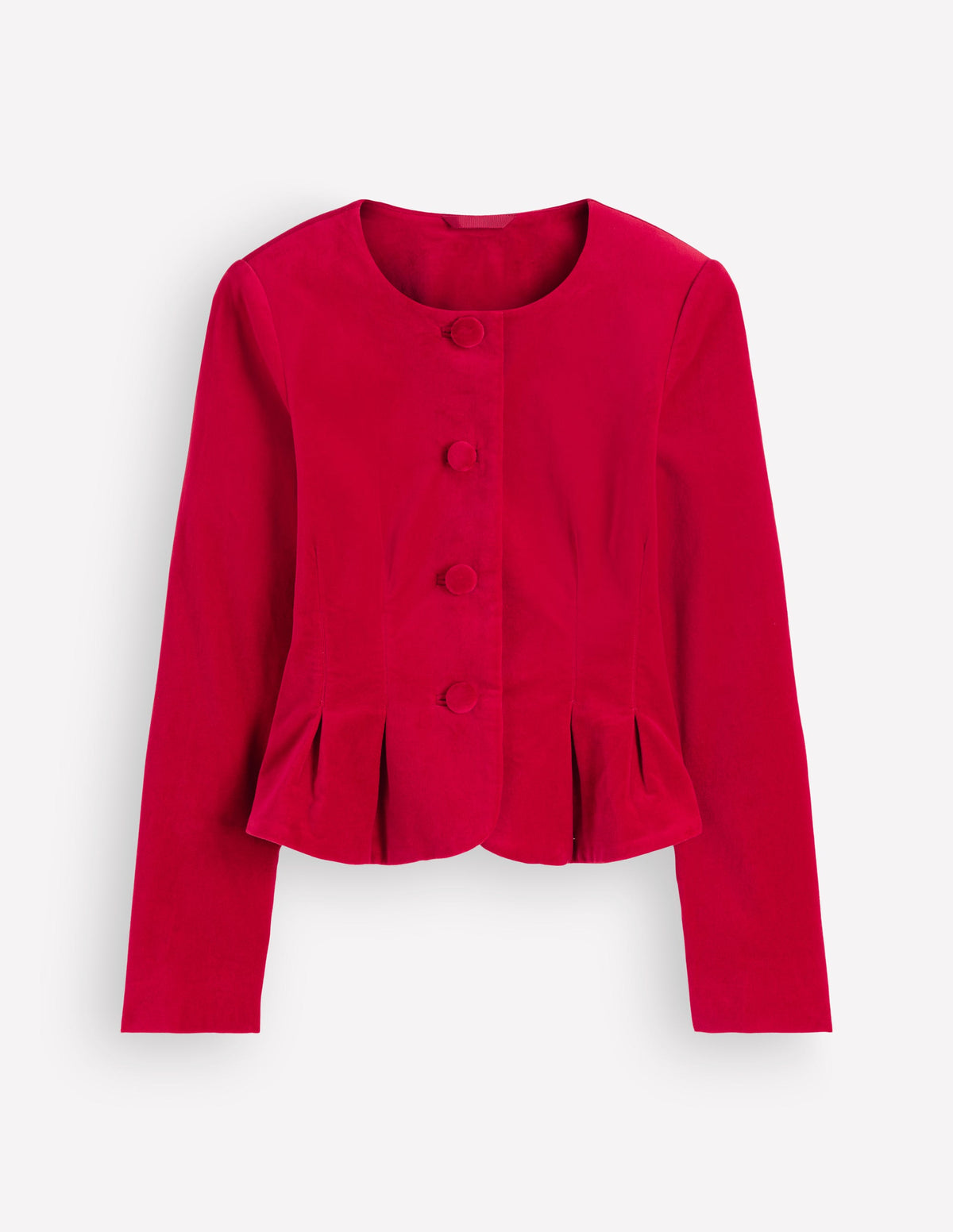 Velvet Waisted Jacket-Savvy Red - Image 6