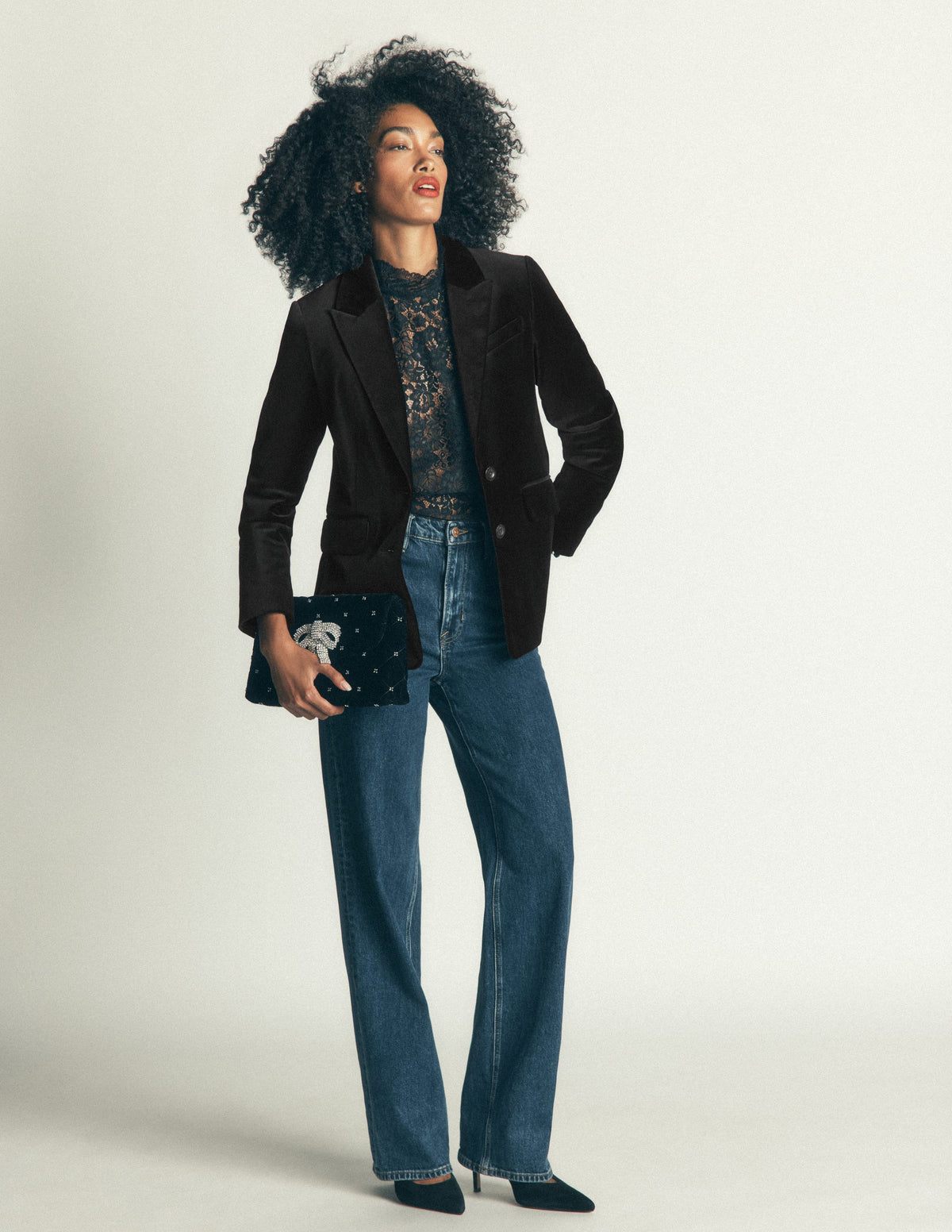 Stamford Velvet Blazer-Black-4
