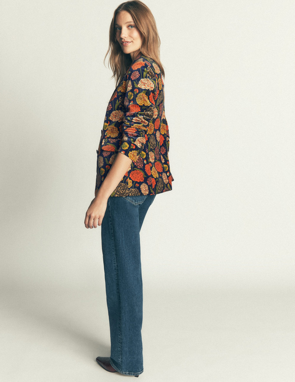 Stamford Velvet Blazer-Multi, Jewelled Bunch - Image 4