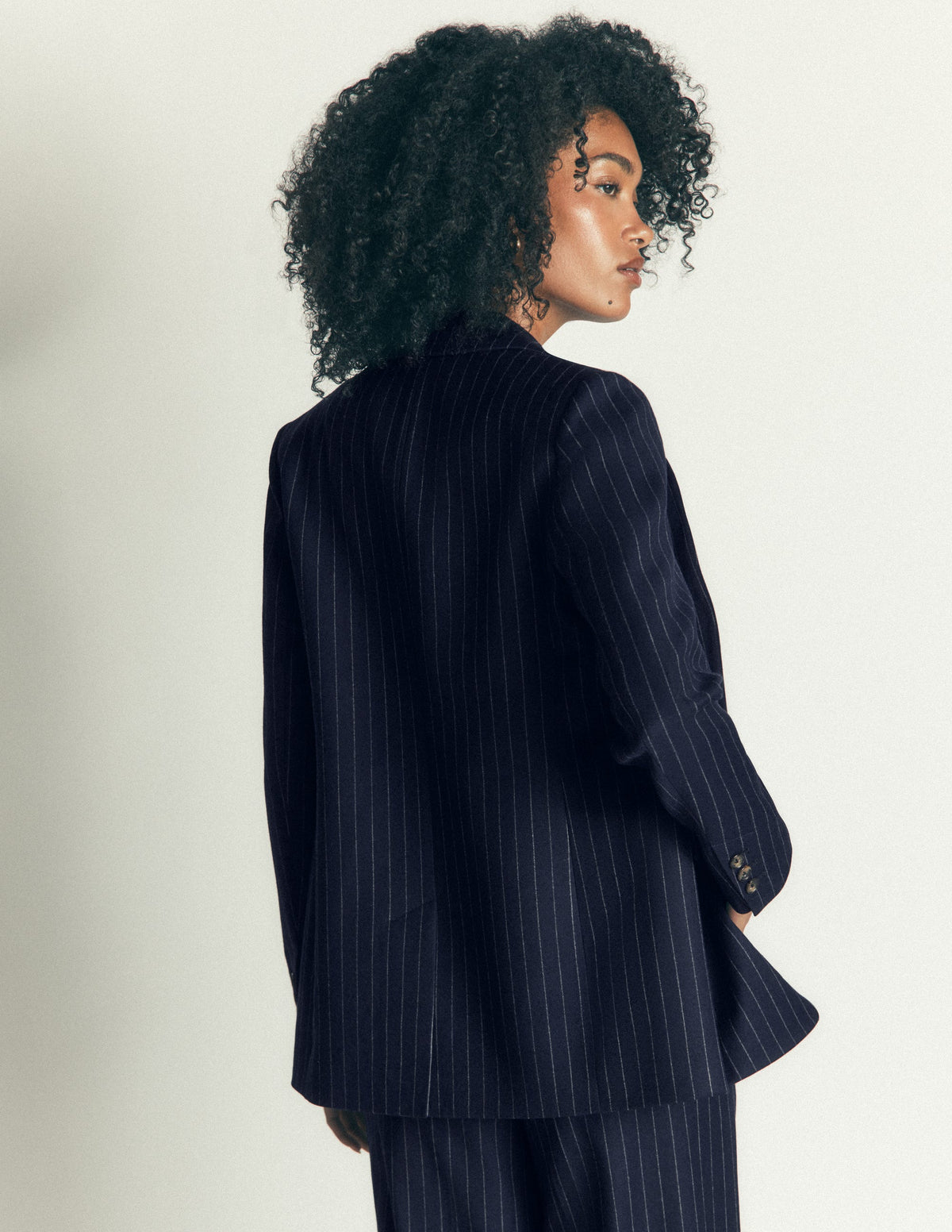Woodbridge Wool Blend Blazer-Navy Pinstripe-3