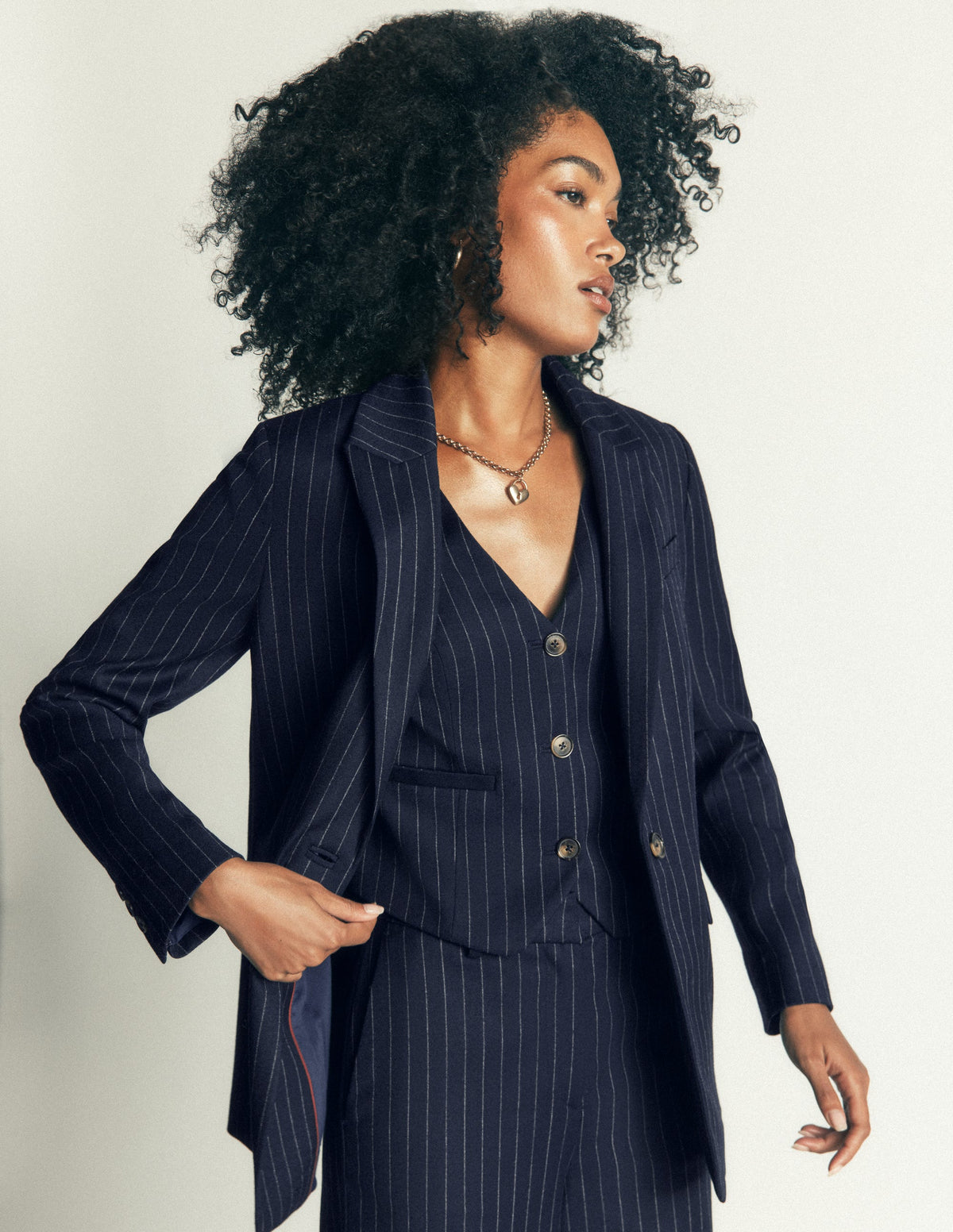 Woodbridge Wool Blazer-Navy Pinstripe-5