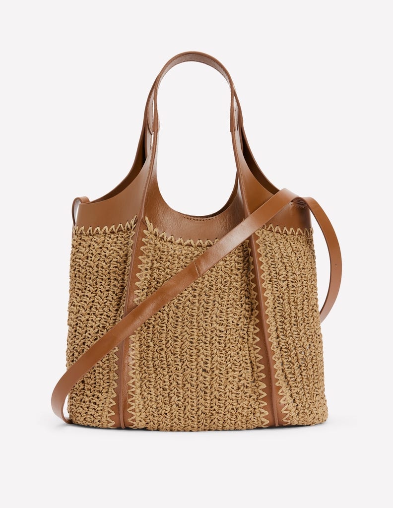 Mini Straw Tote-Natural - Image 1