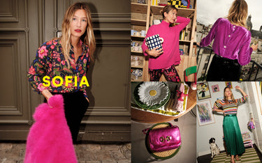 5 pictures of influencer Sofia styling different Boden party pieces