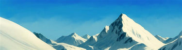 Snowy mountain peaks under a clear blue sky