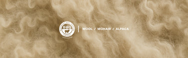 Textured beige background with RWS logo and text indicating wool, mohair, and alpaca.