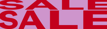 Red 'SALE' text on a pink background