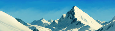 Snowy mountain peaks under a clear blue sky