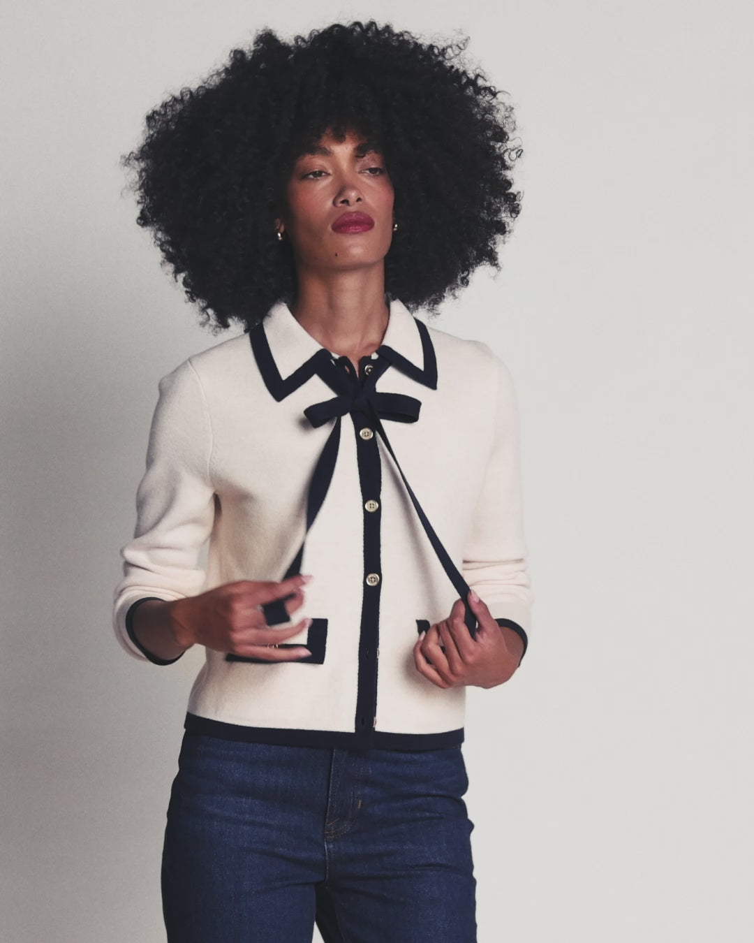 Elizabeth Bow Knitted Jacket