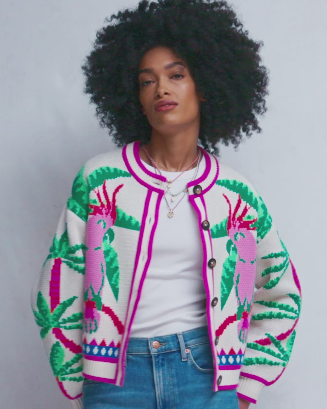 Abi Jacquard Cardigan
