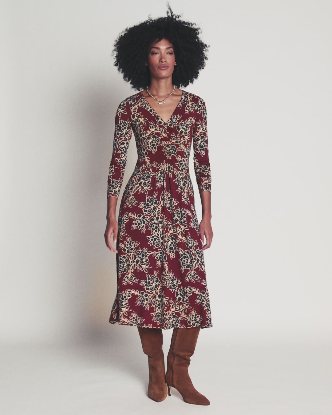 Jasmine Ruched Jersey Dress