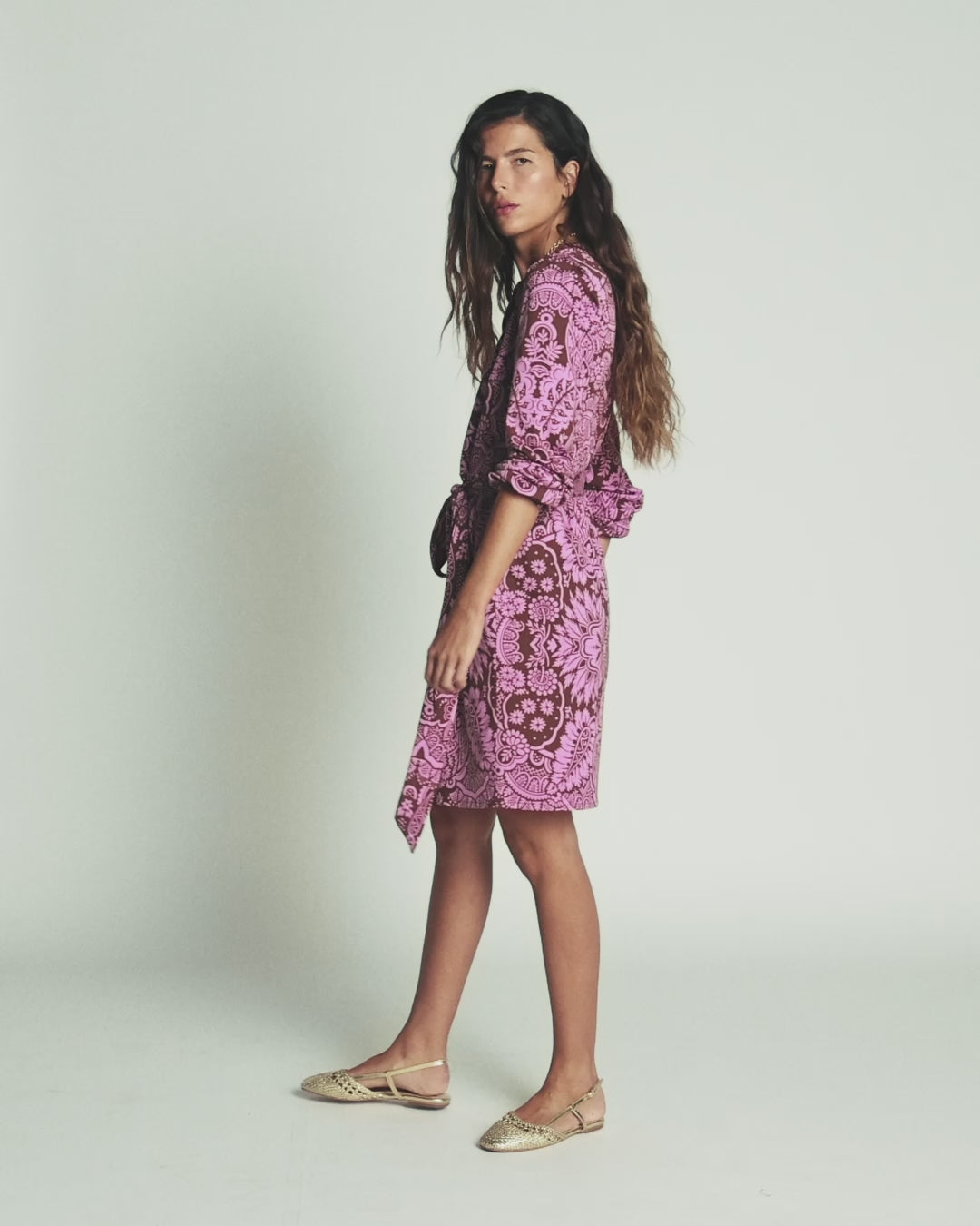 Adele Belted Jersey Dress