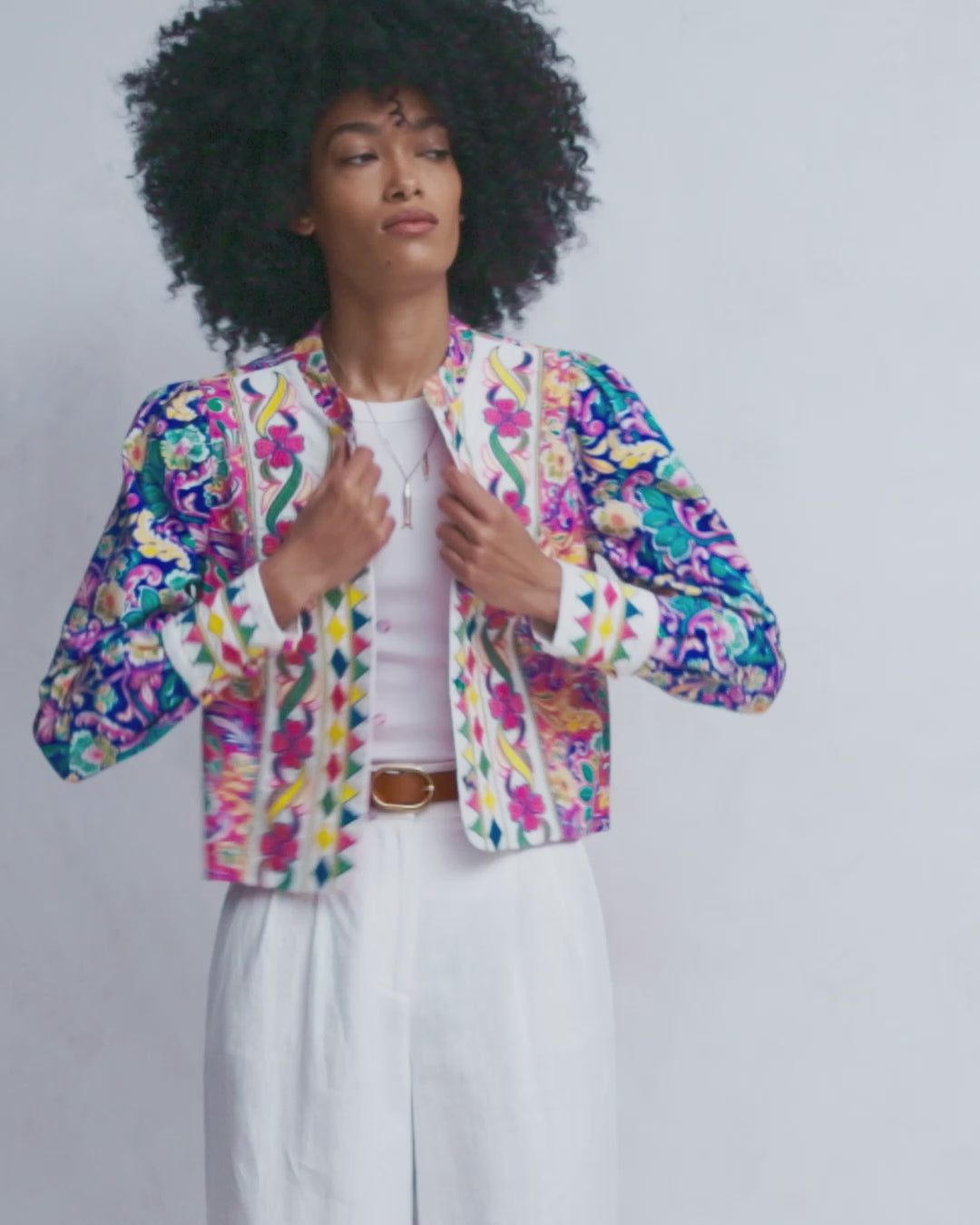 Printed Trim Jacket