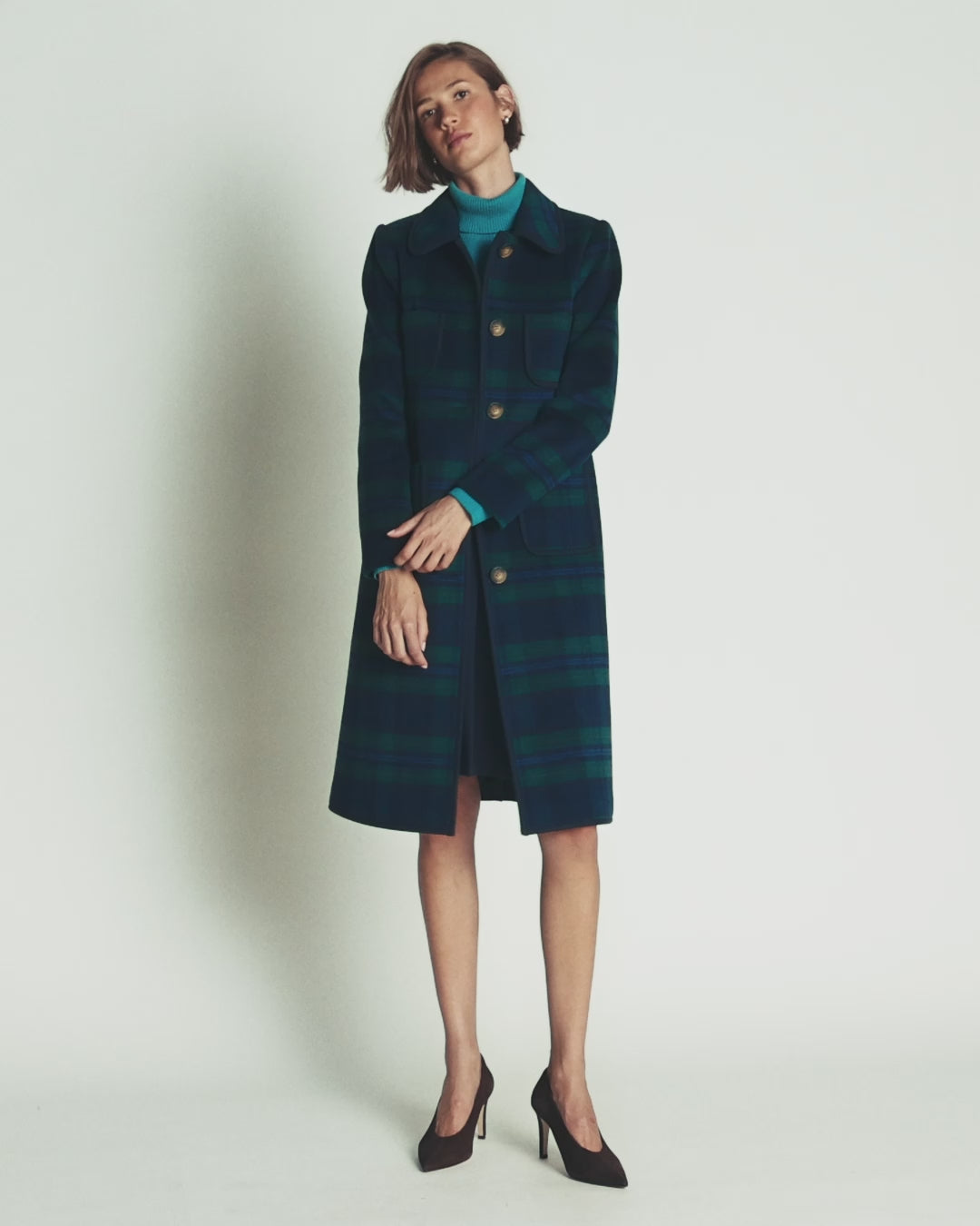Patch Pocket Wool Blend Coat