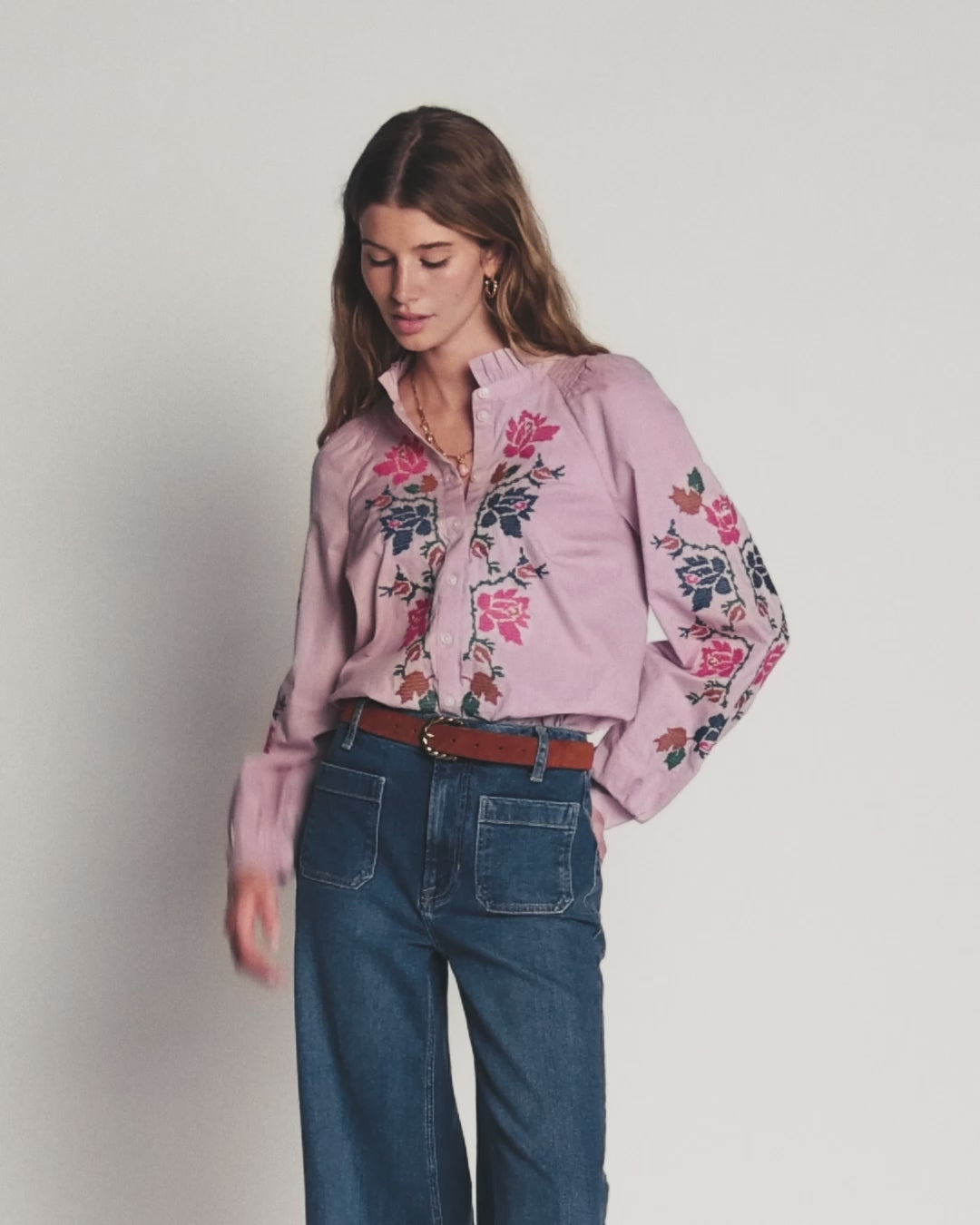 Erica Cotton Frill Top