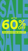 Blue 'SALE' text on a green background