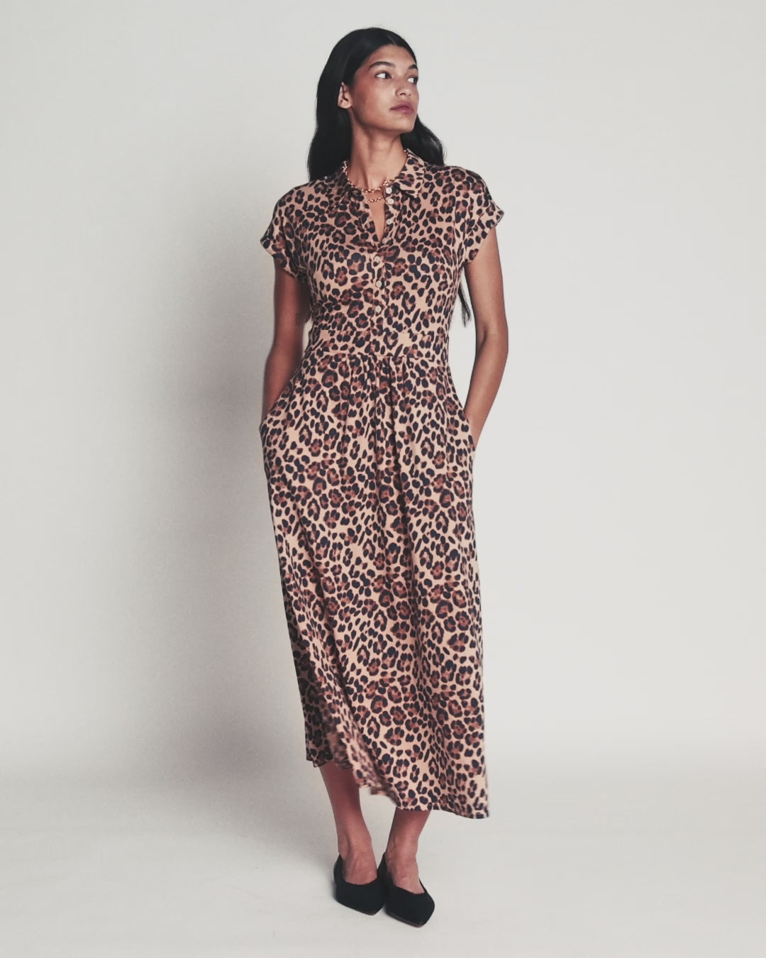 Fae Jersey Shirt Dress